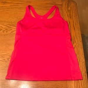 Workout top with built in bra